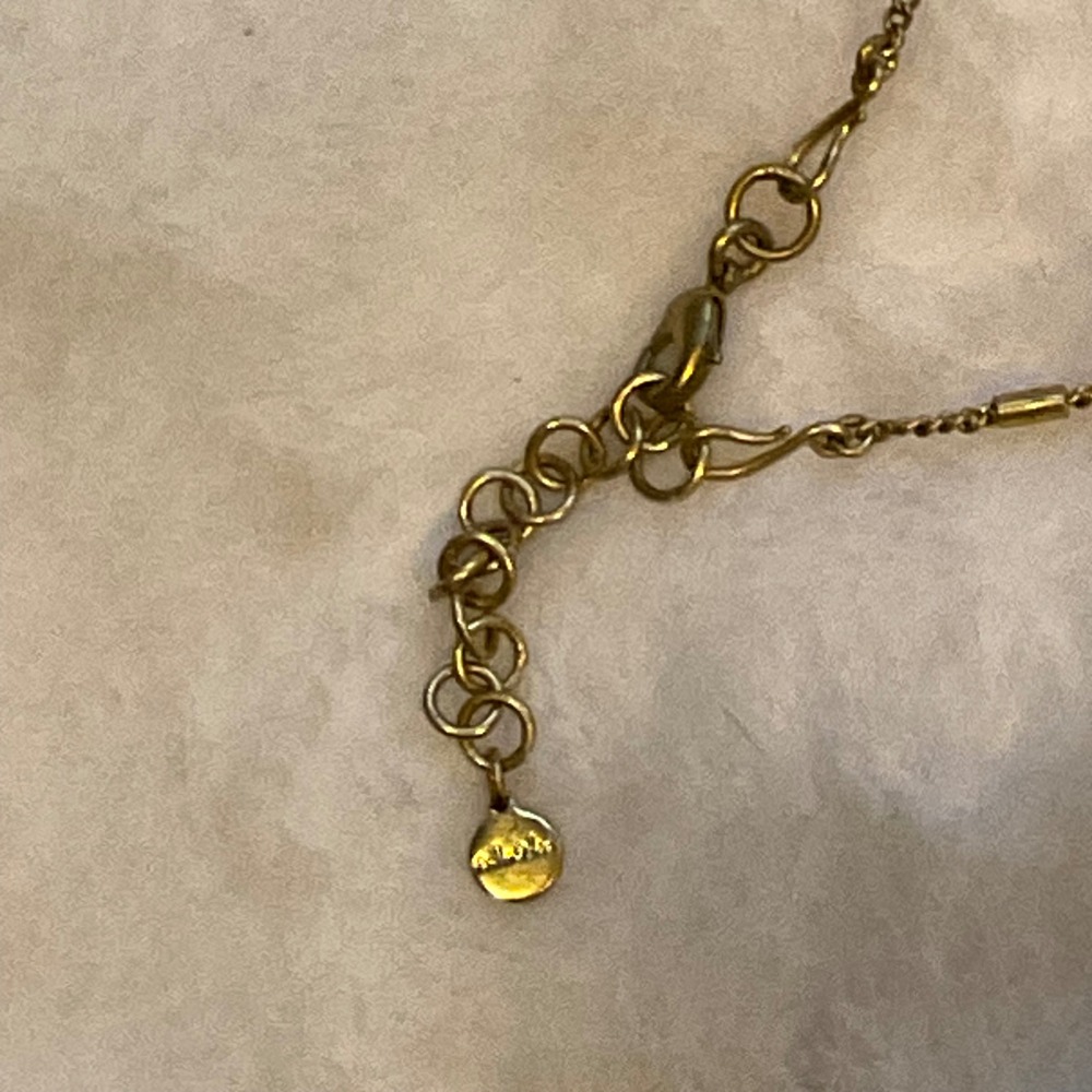 Stella And Dot Gold Tone Cable Chain Tassle Pendant 30" Inch Necklace - Picture 4 of 5